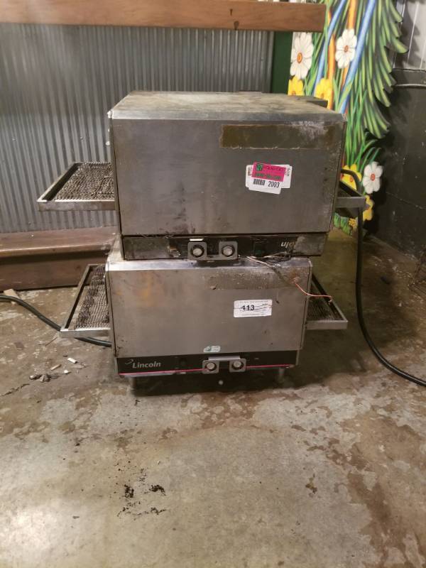 lot 2003 image: Lincoln Double Stack Convection Ovens Model 1301R