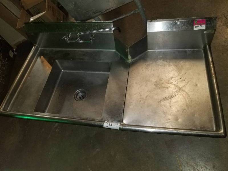 lot 2054 image: Stainless Sink Base