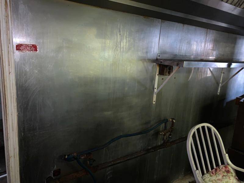 lot 2102 image: Stainless Steel Wall Panels and Shelf