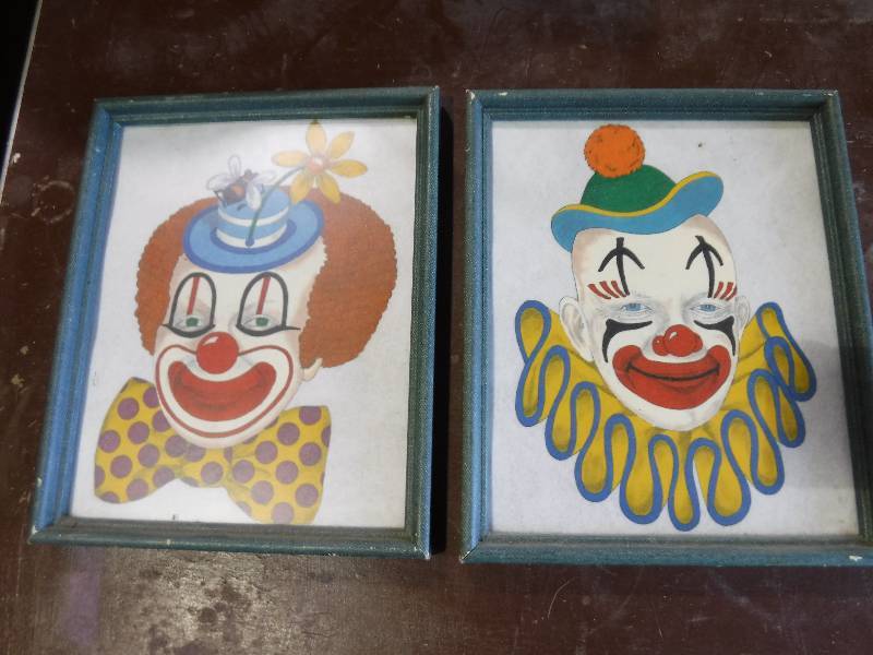 lot 2211 image: Framed Clown pictures
