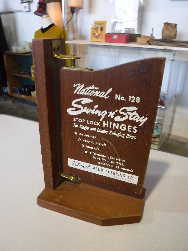 lot 3192 image: Swing N Stay stop lock Hinges sign
