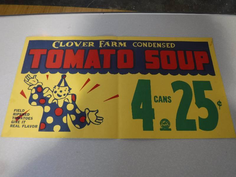 lot 3197 image: Tomato soup sign