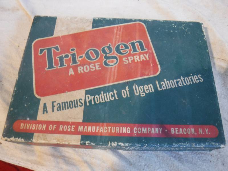 lot 3071 image: Vintage Triogen Rose spray box with contents- very pretty