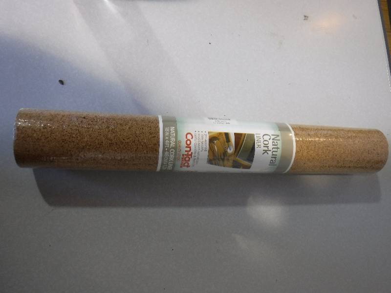 lot 3140 image: Roll of Natural cork contact paper shelf liner