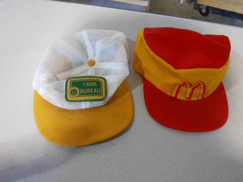 lot 3142 image: John Deere and Mc Donalds hat