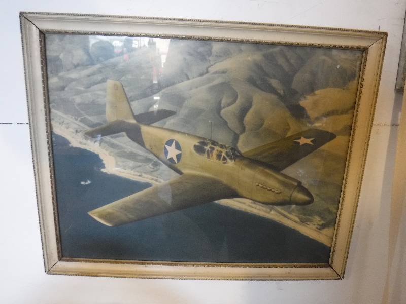 lot 3145 image: Framed war plane print