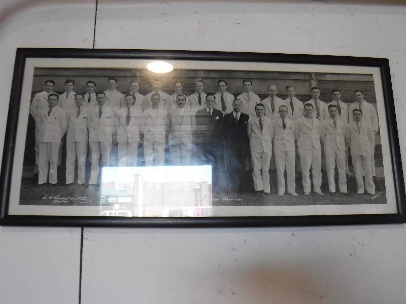 lot 3147 image: Interns at General Hospital 1934 framed picture