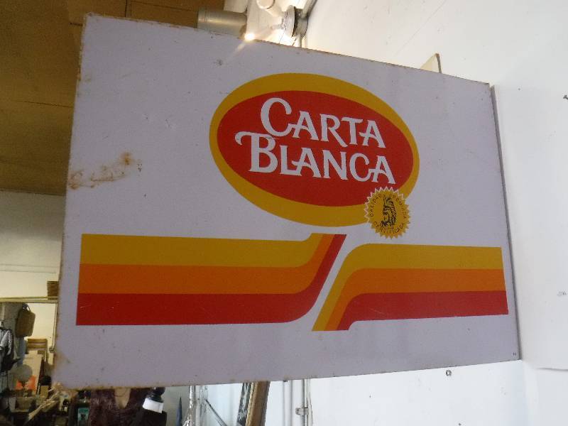 lot 3149 image: Carta Blanca advertising sign