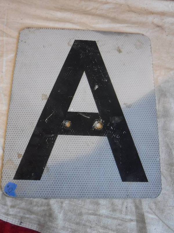 lot 3075 image: Metal letter A sign