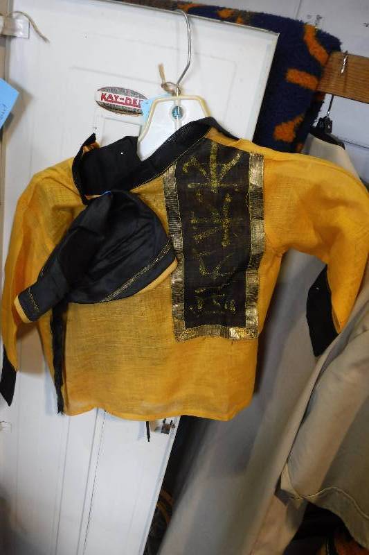 lot 3256 image: Yellow handmade childs costume