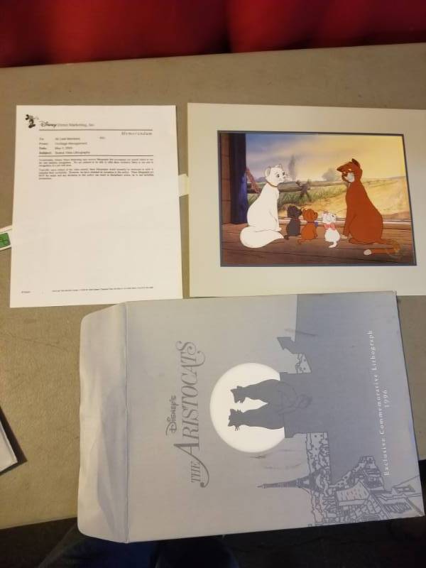 lot 2469 image: Authentic Aristocats Lithograph
