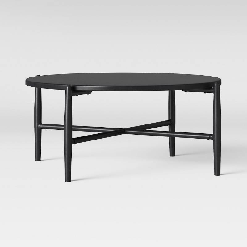 lot 6738 image: Casson Metal Top Coffee Table - Black - Project 62