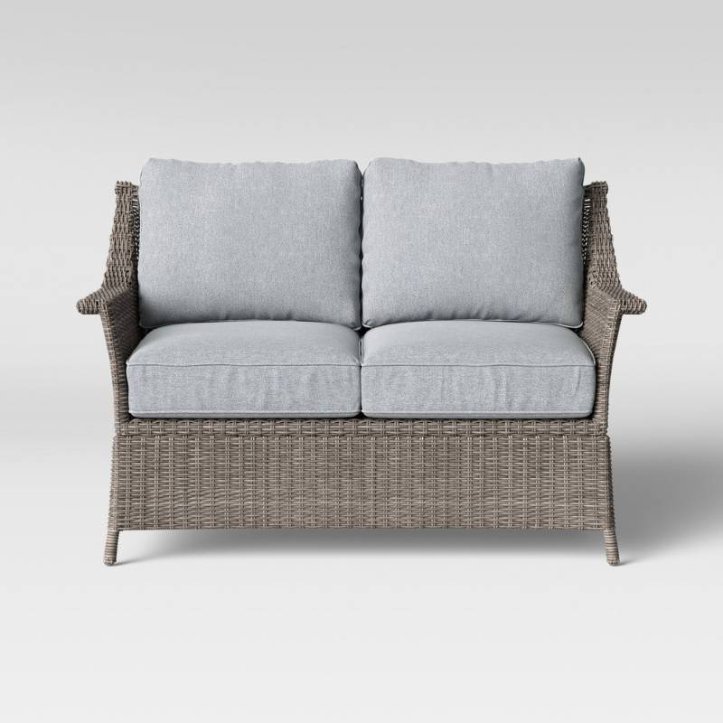 lot 6741 image: Foxborough Patio Loveseat Gray - Threshold