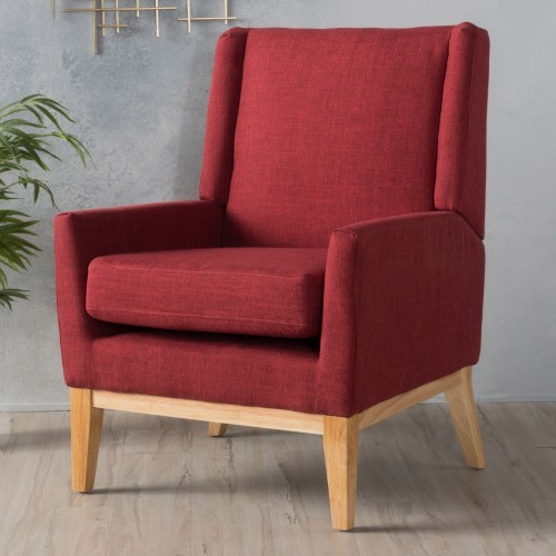 lot 6775 image: Aurla Accent Chair - Red - Christopher Knight Home