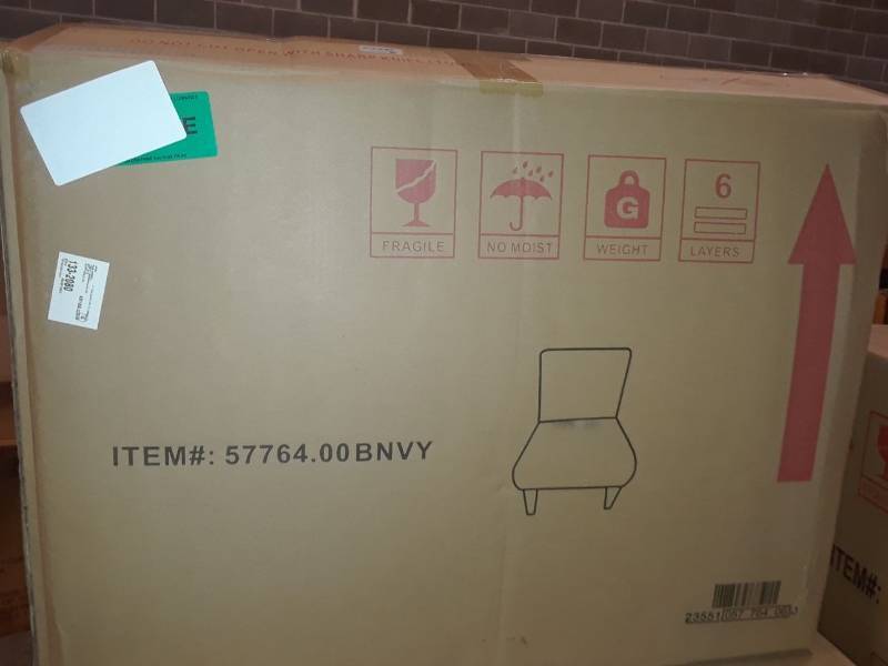 lot 6780 image: Kassi Accent Chair - BlueCream (Set of 2) - Christopher Knight Home