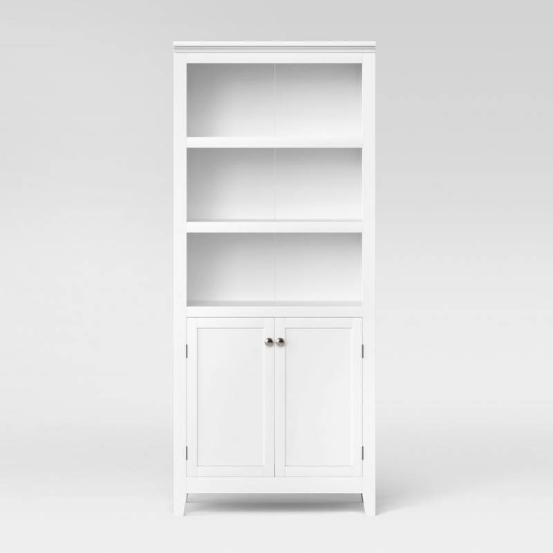 lot 6783 image: Carson 5 Shelf Bookcase with Storage White - Threshold