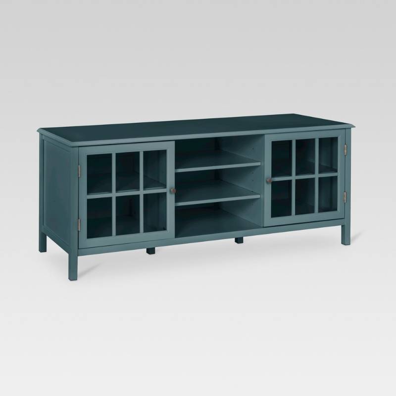 lot 6785 image: Tv Stand Windham Large TV Stand Blue Overcast - Threshold