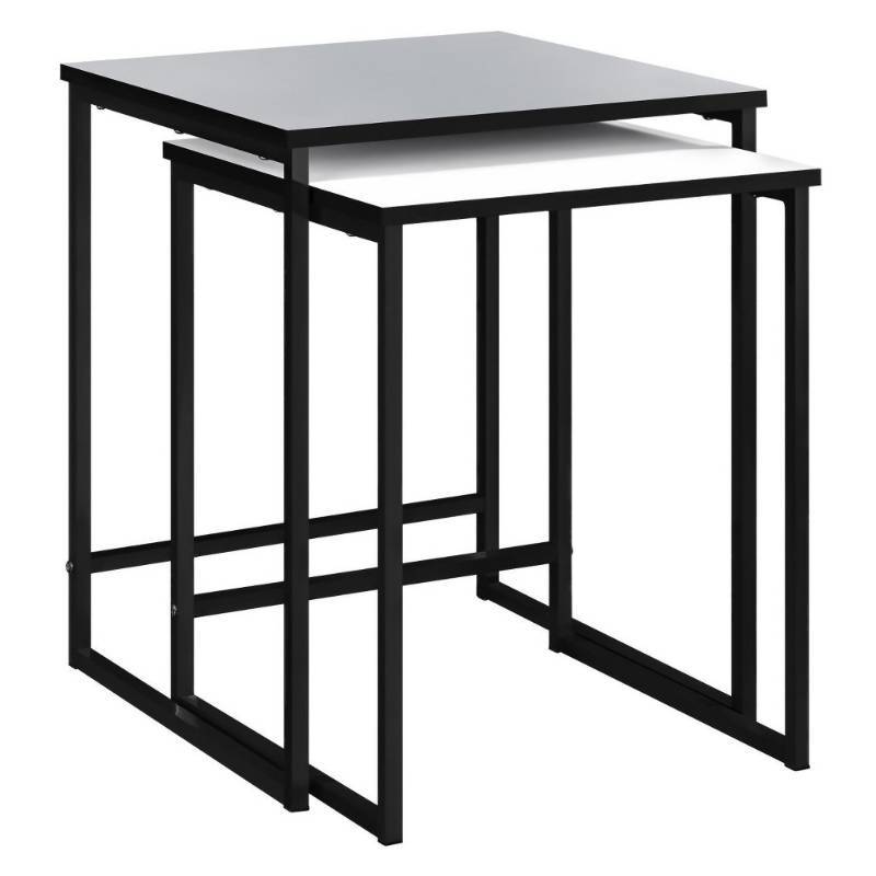 lot 6830 image: Fillmore Nesting Tables - Gray and White - Room & Joy