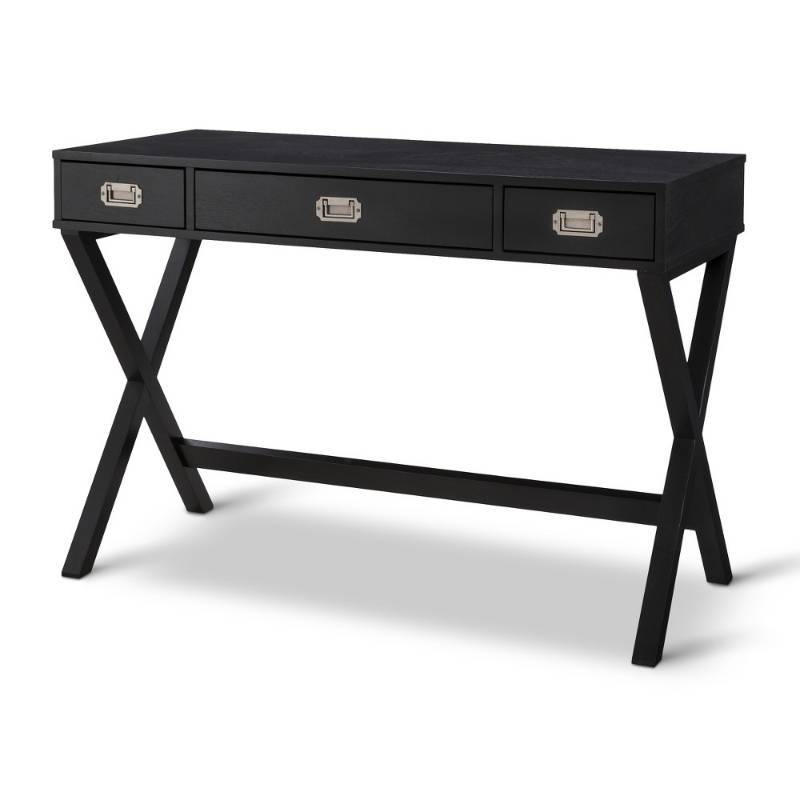 lot 6848 image: Writing Desk Threshold Campaign Desk - Black