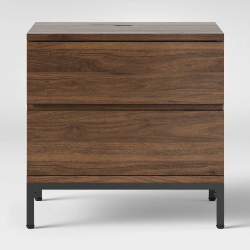 lot 6859 image: Loring 2 Drawer Nightstand Walnut (Brown) - Project 62