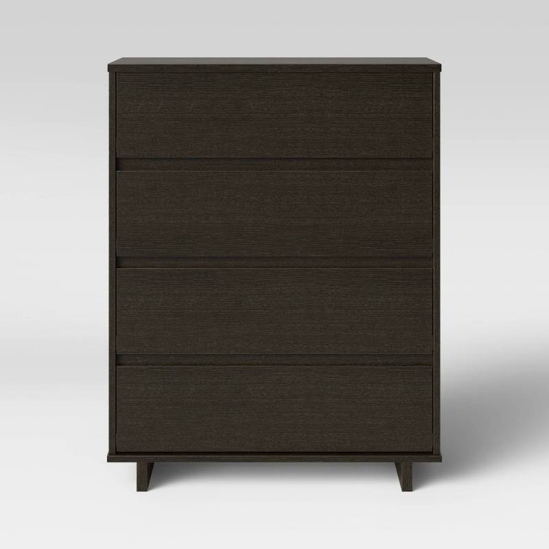 lot 6882 image: Modern 4 Drawer Dresser Espresso (Brown) - Room Essentials