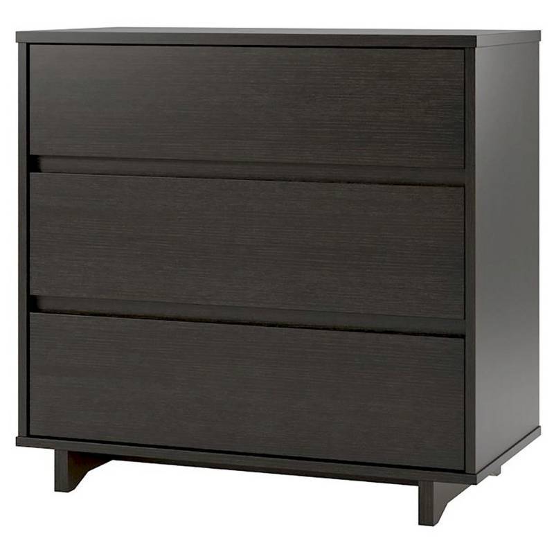 lot 6883 image: Modern 3 Drawer Dresser Espresso (Brown) - Room Essentials