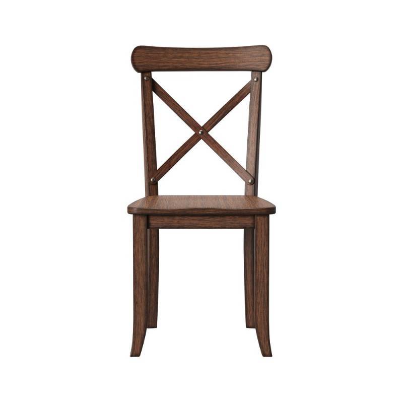lot 6898 image: Litchfield Set of 2 X-Back Dining Chair Espresso Brown - Threshold