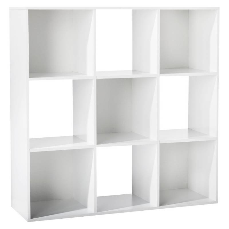 lot 6944 image: Storage Cube Room Essentials 9-Cube Organizer - White