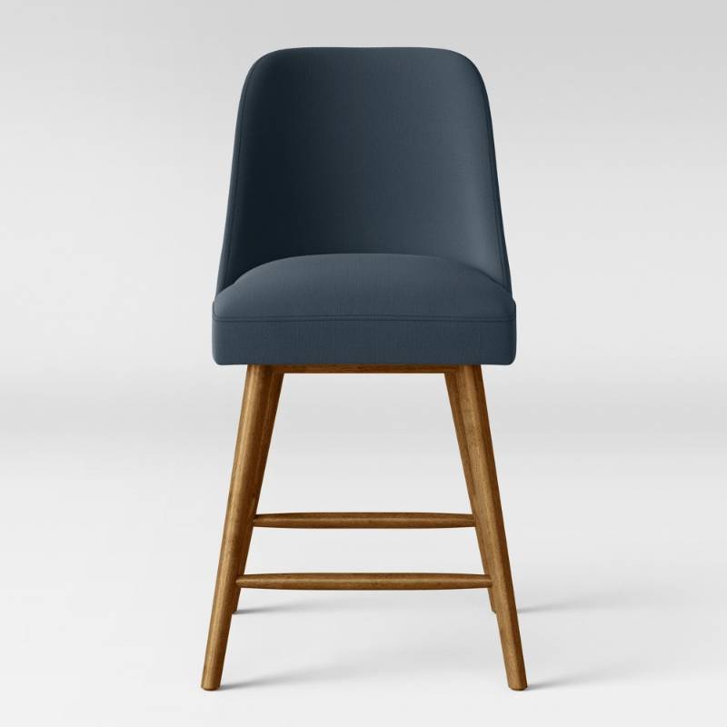 lot 6959 image: Mid-Century 25 Counter Stool Ocean (Blue) - Threshold