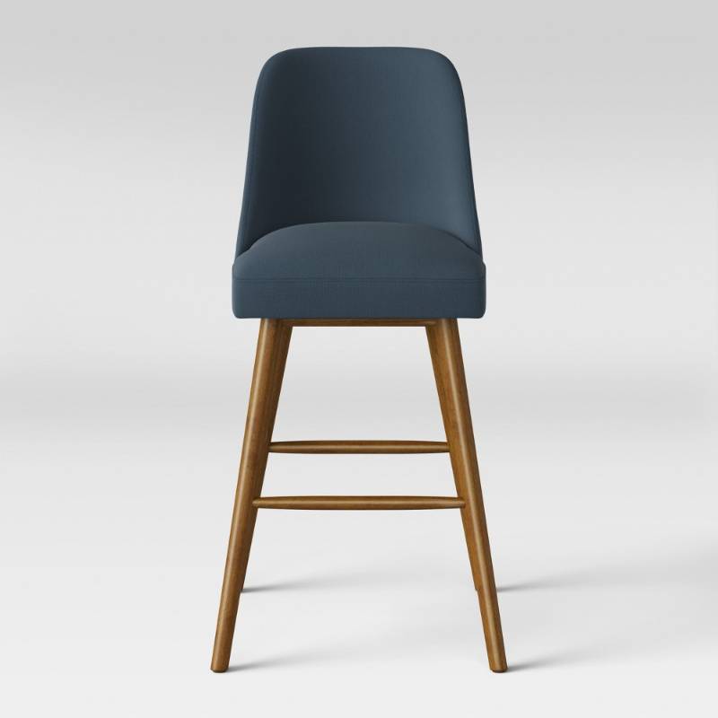 lot 6963 image: Mid-Century 30 Barstool Ocean (Blue) - Threshold