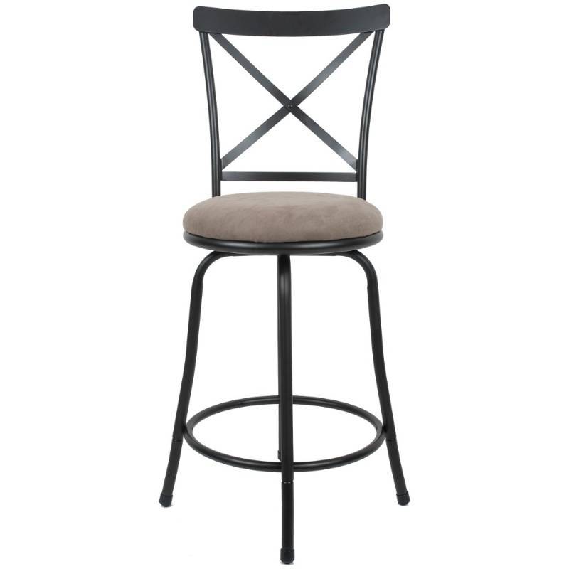 lot 6983 image: Karson Adjustable Height X Barstool Light Bronze - Cheyanne