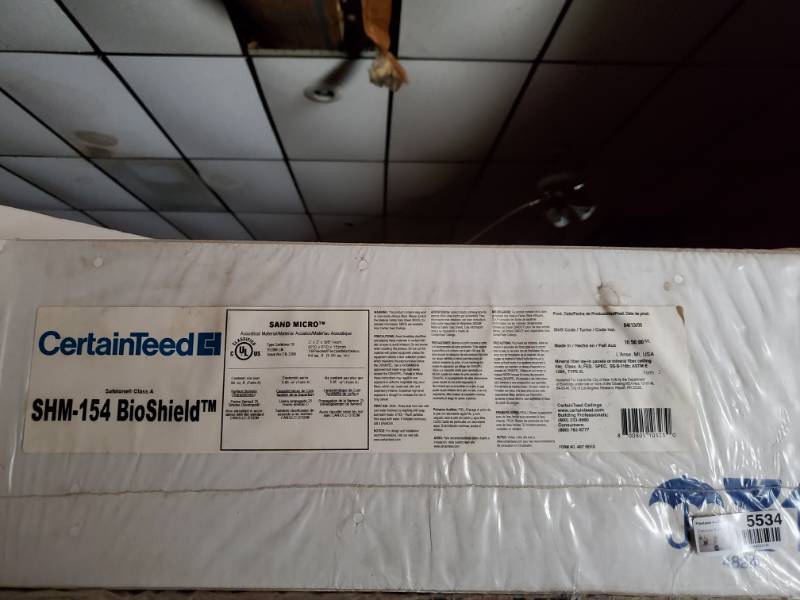lot 5534 image: CertainTeed Sand Micro 2 x 2 Ceiling Tiles