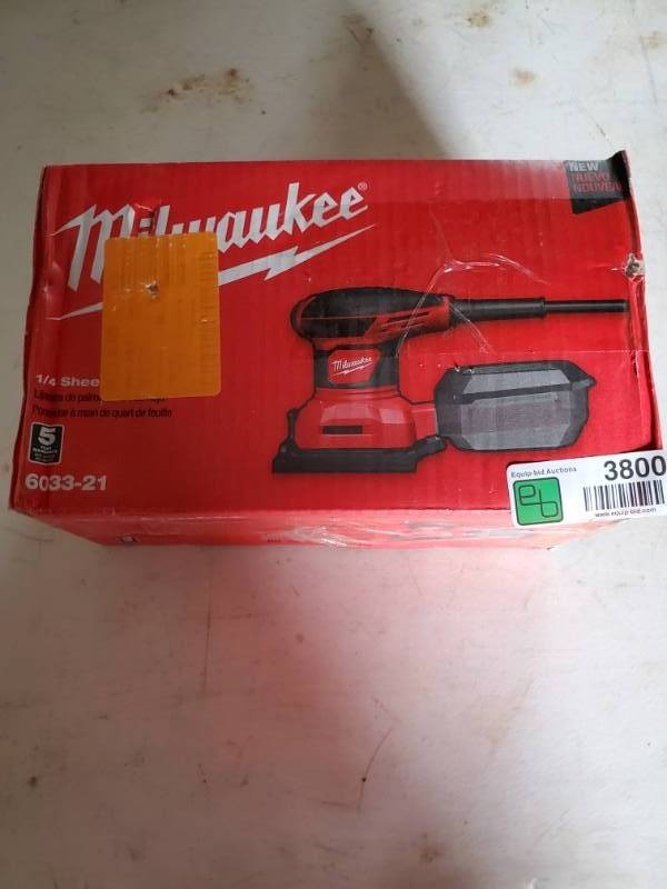 lot 3800 image: Milwaukee Cordless Sheet Sander