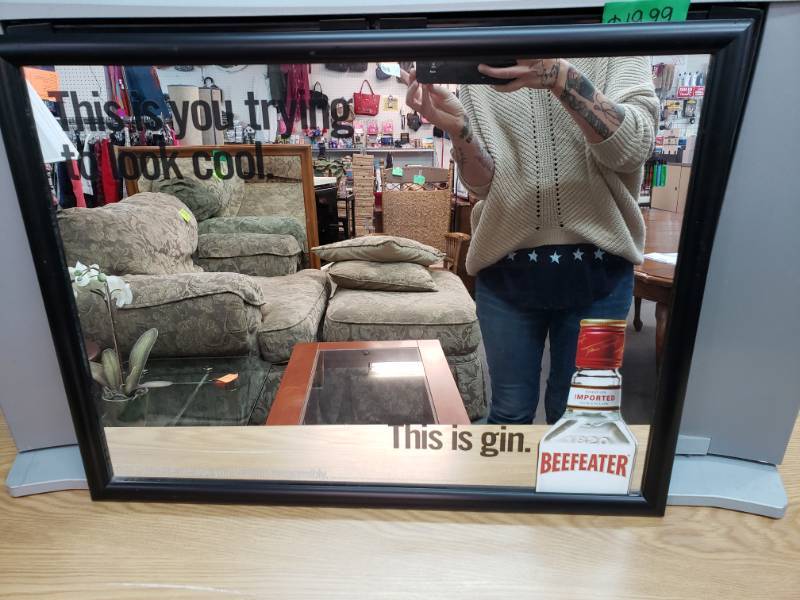 lot 1026 image: BEEFEATER Logo Mirror