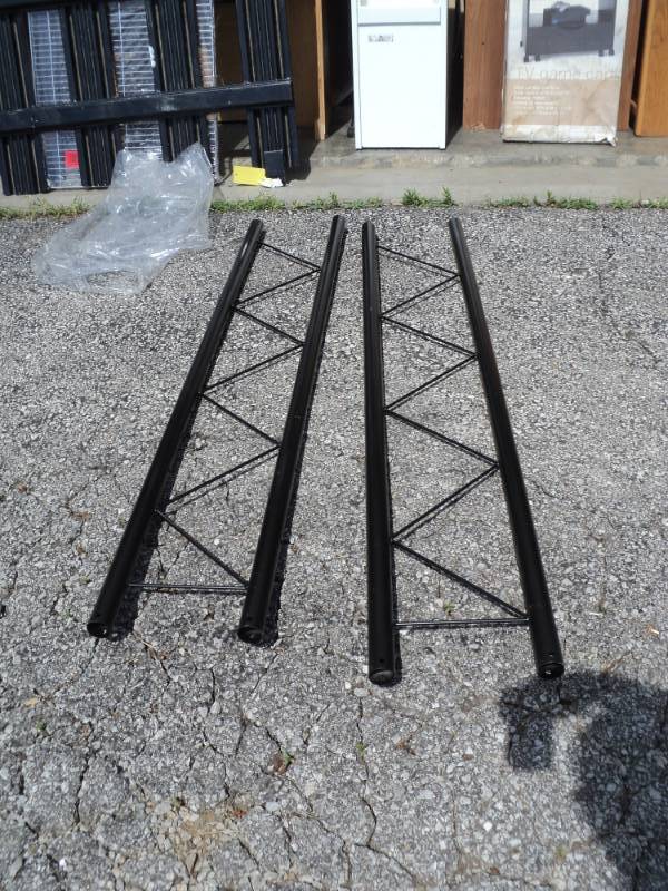 lot 8650 image: (2) ct lot Metal furniture poles, 1-14 diameter x 59 long, possibly to a bed frame, ASC-L001 PART, Black