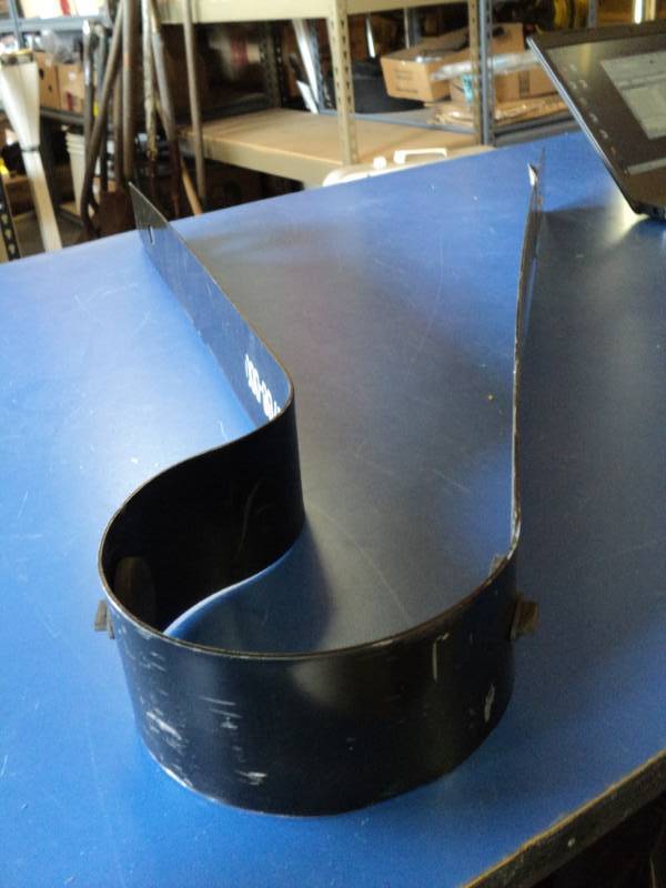 lot 8663 image: (1) metal strap  58768-000, approx 2-78 x 64 long