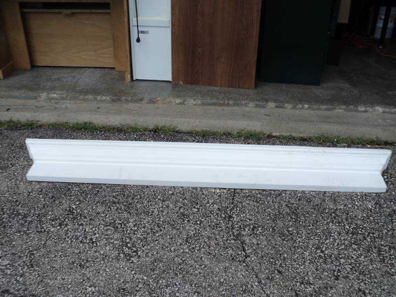 lot 9372 image: Faux mantle styrene fill, 4 x 9 x 77 long, white