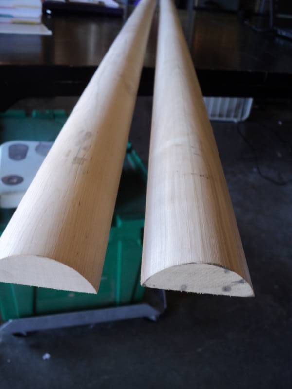 lot 9385 image: (2) ct lot wooden trim pieces, -12x 34 x 6