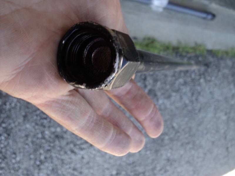 lot 9392 image: (1) metal tube with threaded ends, approx 6 long