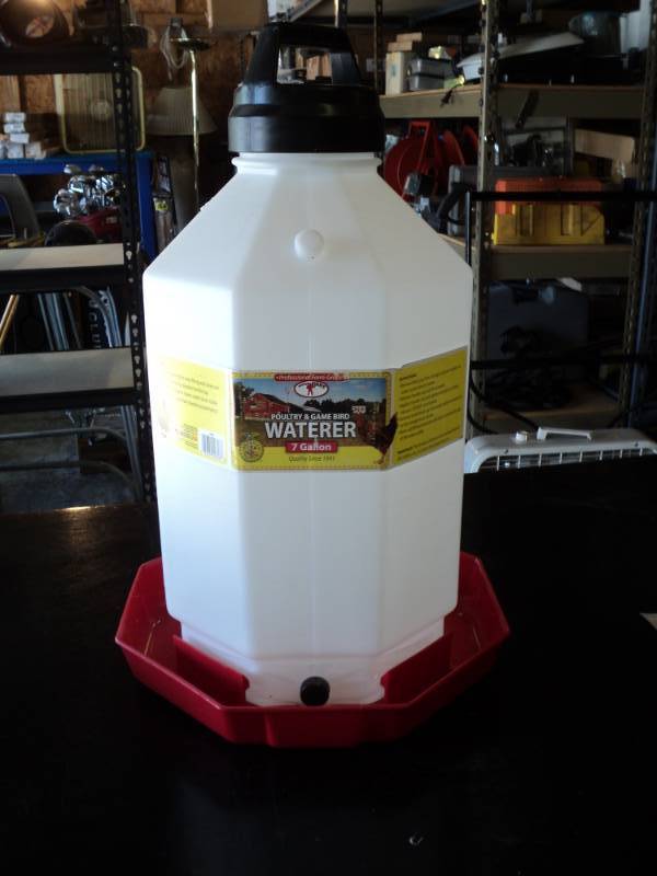 lot 9446 image: Little Giant Poultry & game bird Waterer, 7 gallon