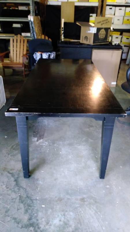 lot 9558 image: Wooden Farm Style Table, 3 x 80 x 30 tall