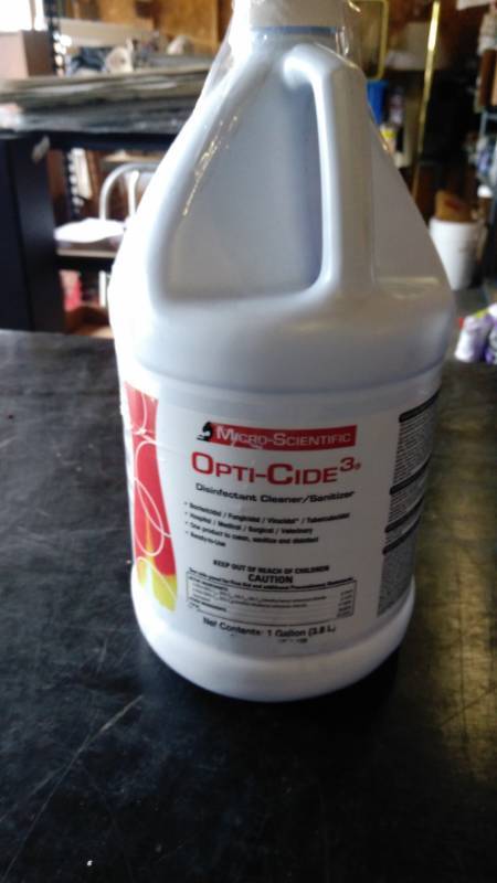 lot 9501 image: (1) gallon Micro-Scientific Opti-Cide 3 Disinfectant Cleaner