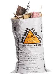 lot 9429 image: (1) bundle Woven Contractor Demo Bags, 42 Gallon, 7 mil, (20) bags in bundle