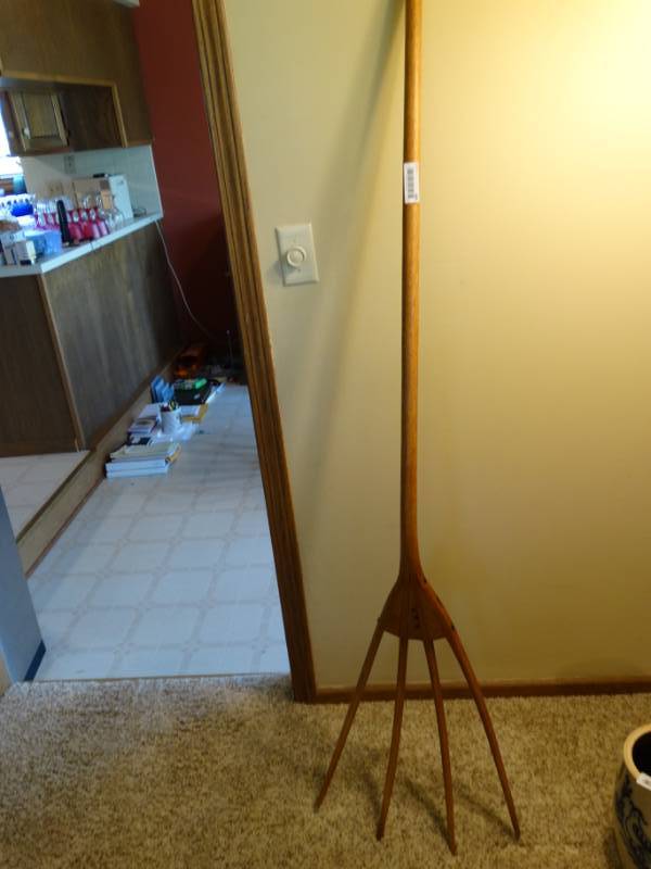 lot 440 image: Wooden H.C.T decorative pitchfork.