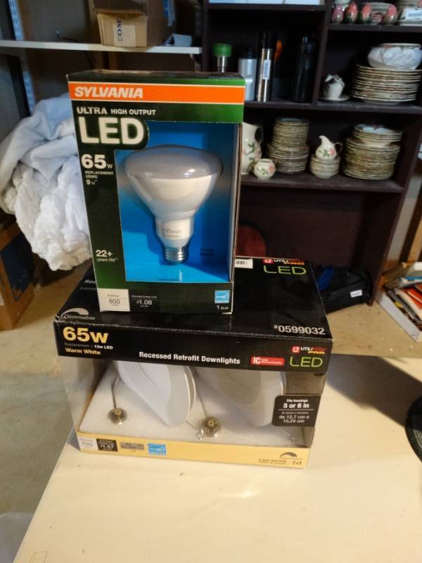 lot 549 image: LED light bulb LED recessed retrofit downlights
