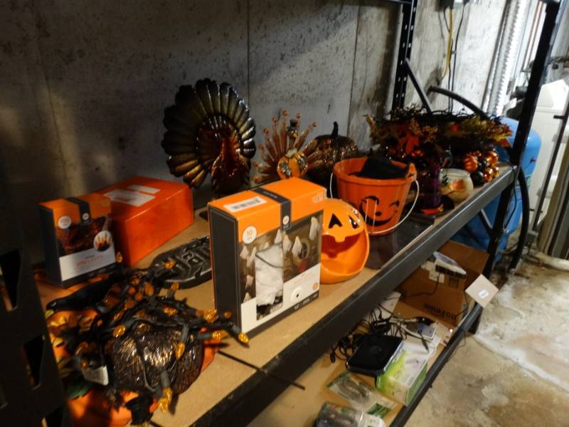 lot 736 image: Lot of Halloween & fall decor