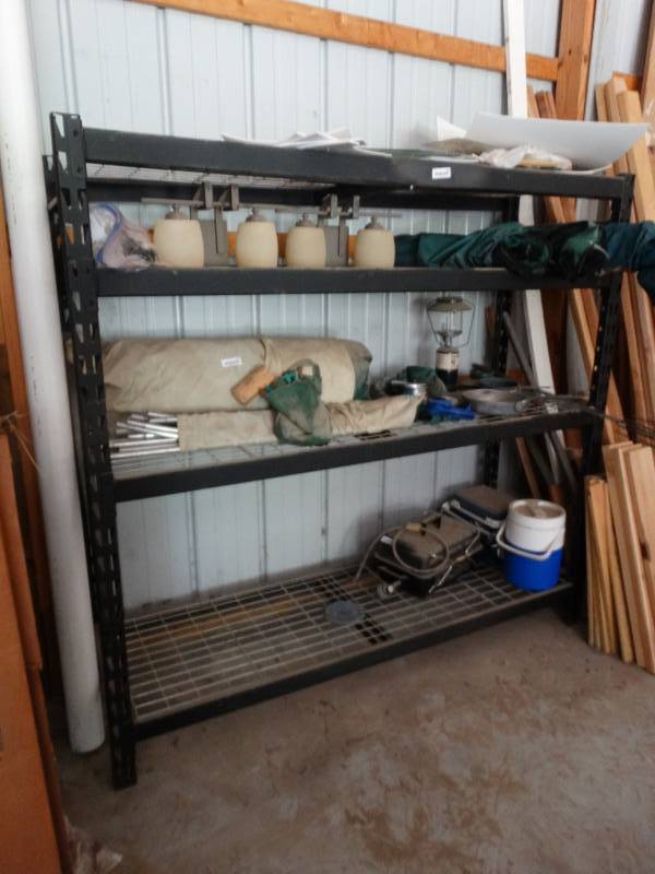 lot 960 image: Heavy duty metal warehouse shelving
