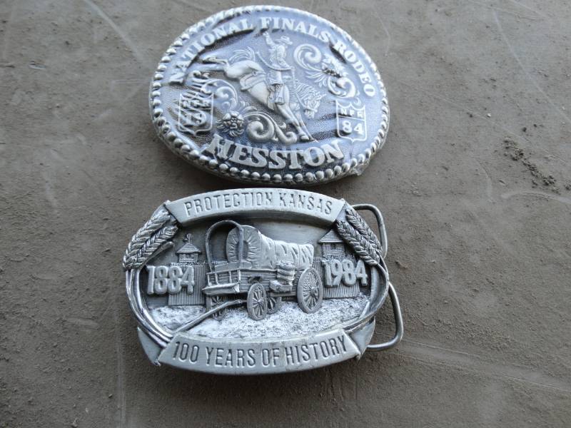 lot 2098 image: 2 belt buckles