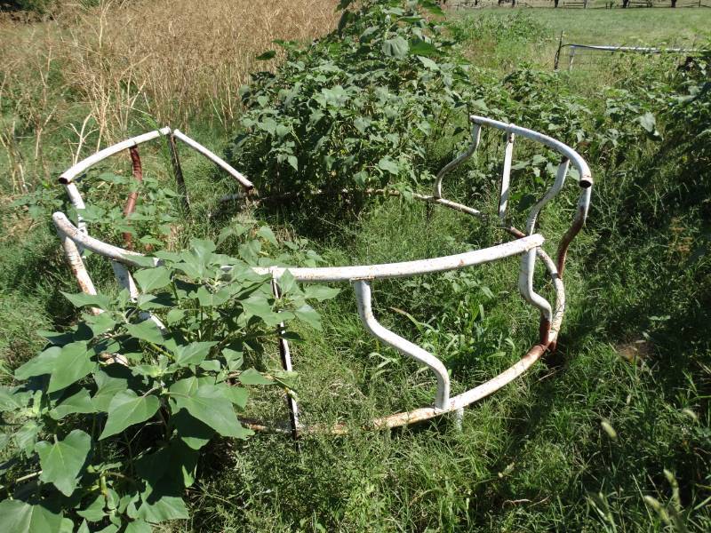 lot 2108 image: Metal hay ring hay feeder
