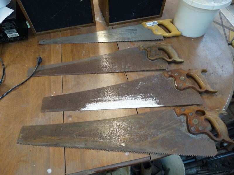 lot 2686 image: 4 various hand saws
